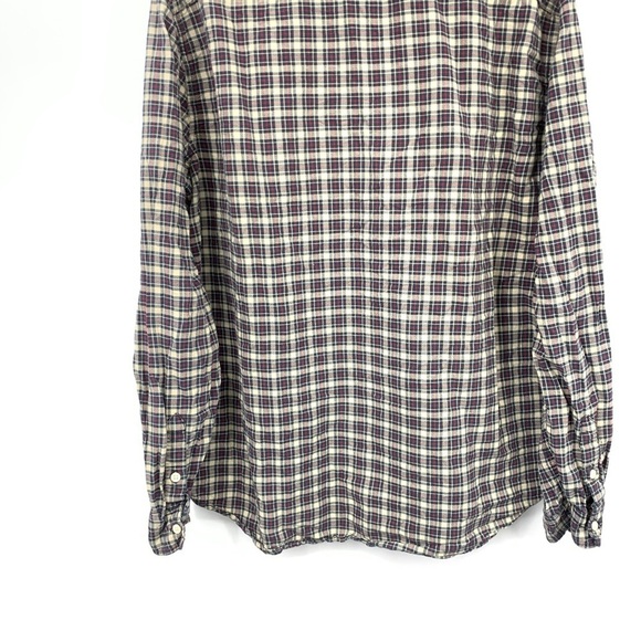 Denim Supply Ralph Lauren Men Size XXL Shirt Button Down Top Blue Checker Plaid - Picture 5 of 6